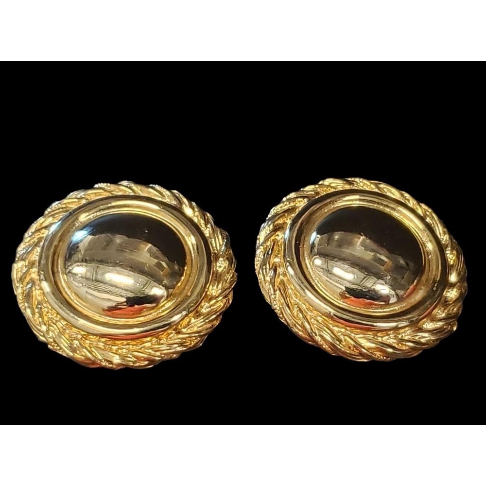 Givenchy Gold Plated‎ Signed Clip-On Earrings
